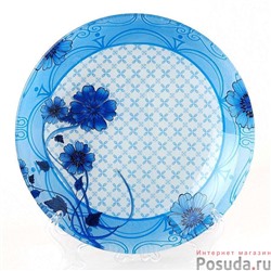 Тарелка закусочная (десертная) Голубые Цветы, D=23 см арт. S3009F105