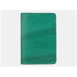 Зелёная кожаная обложка для паспорта из натуральной кожи «PR006 Green»