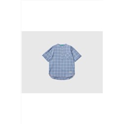 Рубашка с клетчатым воротником и карманами для мальчика 223P5IHFCQ017-981