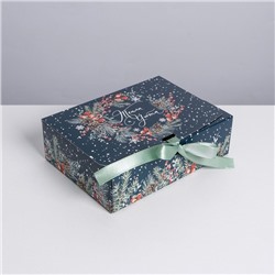 Складная коробка подарочная «Новогодняя ботаника», 16.5 × 12.5 × 5 см