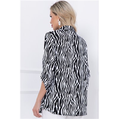 Чёрно-белая блузка с принтом зебра