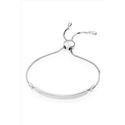 Beaverbrooks Children's Mini B Silver Diamond ID Bracelet