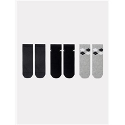 Носки детские мультипак (3 пары) в серо-черных цветах