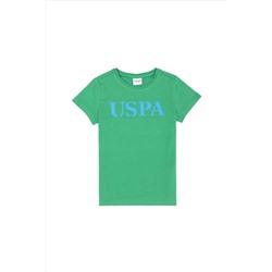 Детская зеленая базовая футболка с круглым вырезом Неожиданная скидка в корзине