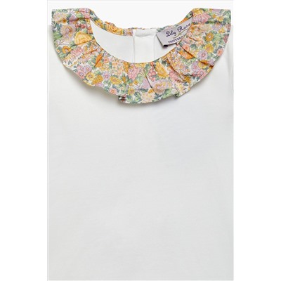 Trotters London White Liberty Print Lemon Elysian Day Willow Jersey Top