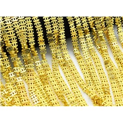 Бусины из гематита фигурного 6*8мм цв.золотой, 39см, 60 бусин