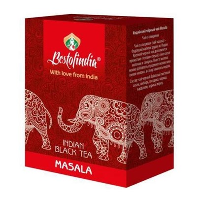 Чай MASALA INDIAN BLACK TEA черный с натуральными специями индийский листовой Bestofindia 100г