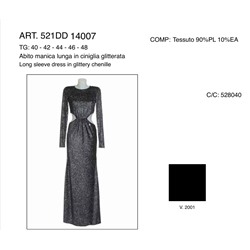 ABITO M/L IN JERSEY LUREX