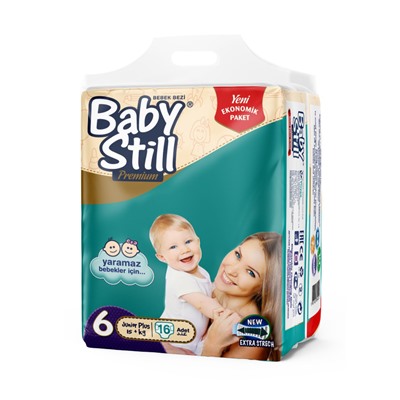 [BABY STILL] Подгузники детские ДЖУНИОР ПЛЮС 15 кг (6) стандартная упаковка, 16 шт