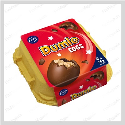 Пасхальные шоколадные яйца Fazer Dumle (набор из 4шт) 144 гр