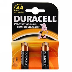 Батарейка алкалиновая DURACELL Basic LR6, тип AA (блистер, 2 шт)