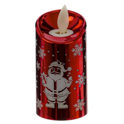 Изделие декор Свеча "Красный Дед Мороз" (подсвет, LR44 х3шт) L4,7 W4,7 H9 см, блок из 12шт