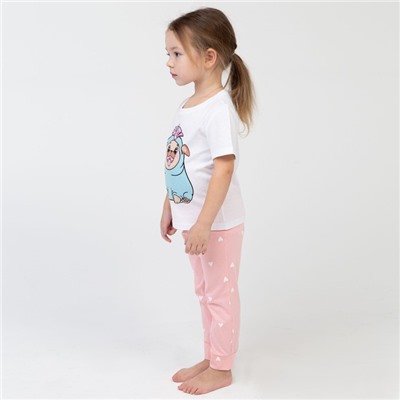 Пижама детская для девочки KAFTAN "Мопс" рост 110-116 (32)