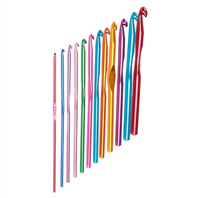 Набор крючков для вязания, 2-8 мм, 12 шт