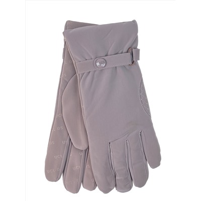 Утепленные женские перчатки, цвет бежево-серый