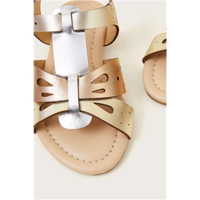 Monsoon Baby Gold Metallic Butterfly Sandals