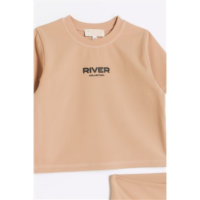 River Island Girls Active Kickflare T-Shirt and Trousers Set