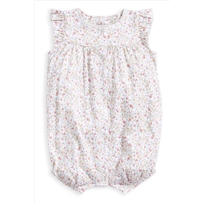 Mamas & Papas Pink Ditsy Floral Jersey Shortie Romper