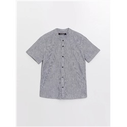 SOUTHBLUE Рубашка для мальчика в полоску с круглым вырезом и короткими рукавами