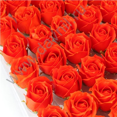Роза из мыльной пены 5 см 50 шт оранжевый 13