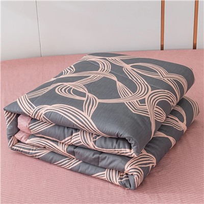 Комплект постельного белья Сатин с Одеялом 100% хлопок на резинке OBR143