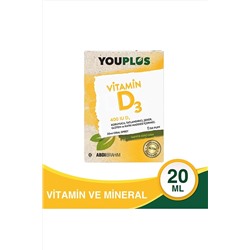 Youplus Vitamin D3 400 IU 20 ML Oral Damla