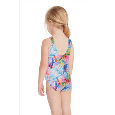 Zoggs Kids Girls Blue Scoopback Swimsuit