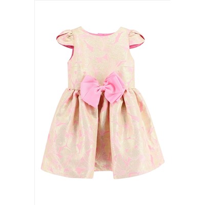 Angels Face Pink Rose Madison Metallic Flower Dress