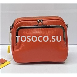 056-2 orange сумка Wifeore натуральная кожа 14х19х10