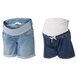 bellybutton Damen Umstands-Shorts, mit Unterbauchbund
