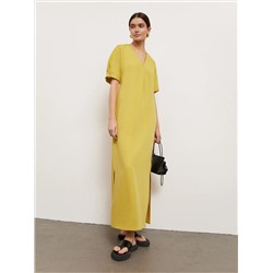 Платье с коротким рукавом  цвет: Горчичный PL1379/pulvil | купить в интернет-магазине женской одежды EMKA