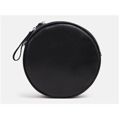 Черная кожаная сумка с росписью из натуральной кожи «W0045 Black Енот»