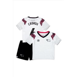 Fanatics Derby County Umbro White/Black Home Infants Kit 2023-24 - Cashin 6 Infants