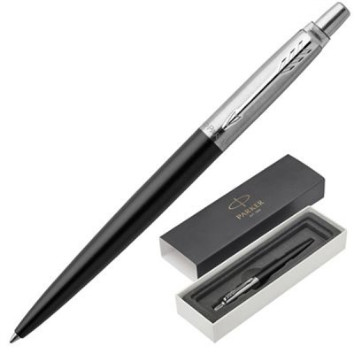 Ручка шариковая PARKER "Jotter Core" K63 Bond Street Black CT M синие чернила, подарочная коробка 1953184 (1829127)