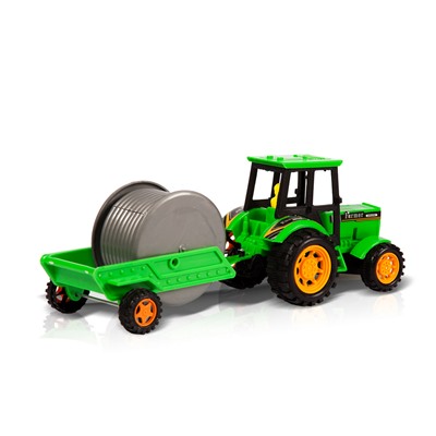 *Handers фрикционная игрушка "Трактор с прицепом: Укладка кабеля" (25,5 см, животн., аксесс.)