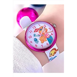 Kids.3.838 Детские наручные часы унисекс с символом Lee Cooper на холсте и ремешком с вышивкой