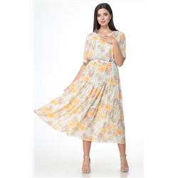 Платье Angelina&Co 514 молочный+желтые цветы