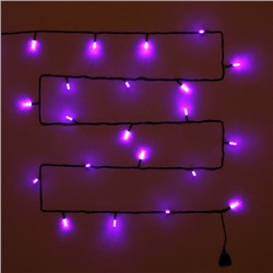 Гирлянда для дома "Кристаллы" 9,5 м 100 ламп LED черный пров.,8 реж.,IP-40, Фиолетовый (возможность соединения)