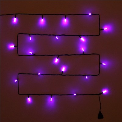 Гирлянда для дома "Кристаллы" 9,5 м 100 ламп LED черный пров.,8 реж.,IP-40, Фиолетовый (возможность соединения)