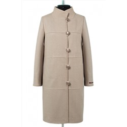 01-11023 Пальто женское демисезонное Микроворса бежевый