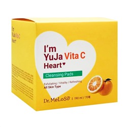 Dr.MeLoSo Очищающие пэды с витамином С / I'm Yuja Vita C Heart Cleansing Pads, 190 мл