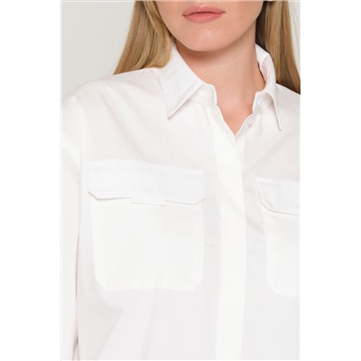 Блузка белая с карманами