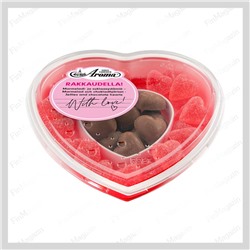 Мармеладные и шоколадные сердечки Halva 300 гр коробка в форме сердца