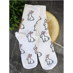 Носки женские "Fluffy bunny", р. 35-40, белый