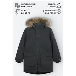 29440 Куртка зима арт.PG6652 цв. т.серый