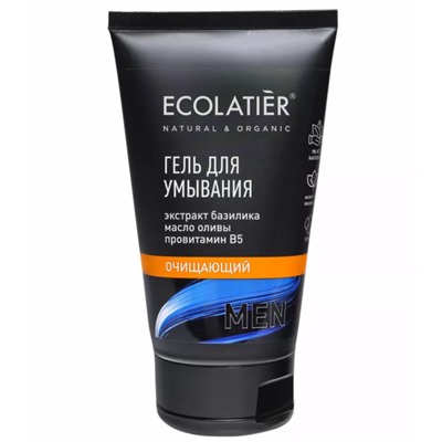 ECOLATIER MEN Гель для умывания Очищающий,мужской150 мл