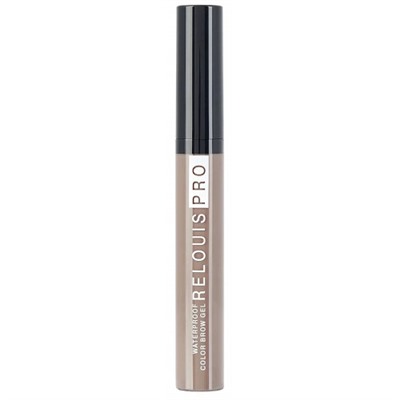 Гель для бровей водостойкий оттеночный Relouis PRO Waterproof Color Brow Gel, тон 02 - Tаupe