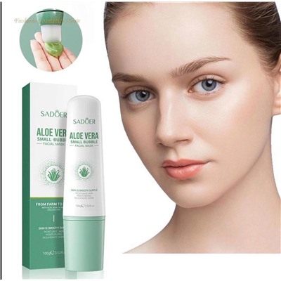 Очищающая пузырьковая маска для лица с экстрактом алоэ Sadoer Aloe Vera Small Bubble Facial Mask 100гр