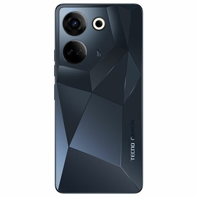 Смартфон TECNO CAMON 20, 2 SIM, 6,7", 4G, 64/32 Мп, 8/256 ГБ, черный, стекло, TCN-CK6N.256.PRBK, TCN-CK6N.256.BK