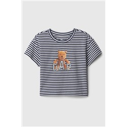 Gap Organic Cotton Brannan Bear Arch Logo Short Sleeve Crew Neck T-Shirt (Newborn-5yrs)